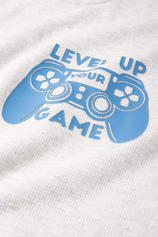 Copii - Băieți - Gaming - pijama - 2 piese - gri deschis