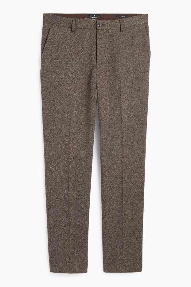 Bărbați - Pantaloni modulari - regular fit - stretch - structurați - maro