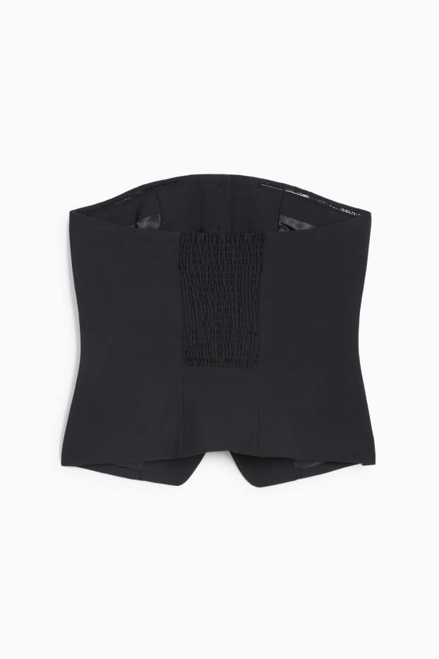 Femei - Vestă office - body fit - negru