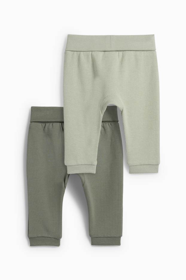 Bebeluși - băieți - Multipack 2 perechi - pantaloni de trening bebeluși - verde