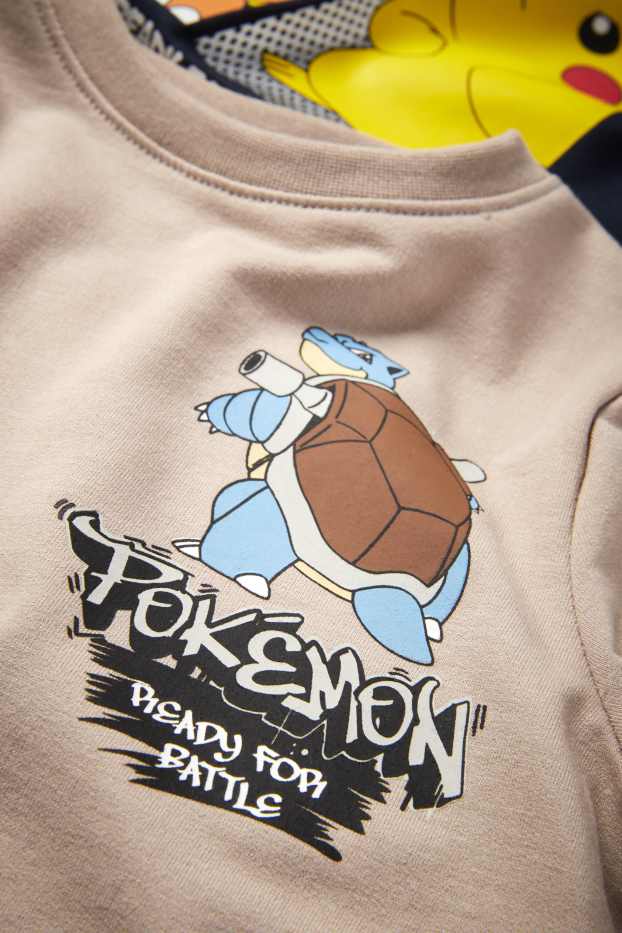 Copii - Băieți - Multipack 2 buc. - Pokémon - tricou cu mânecă lungă - bej