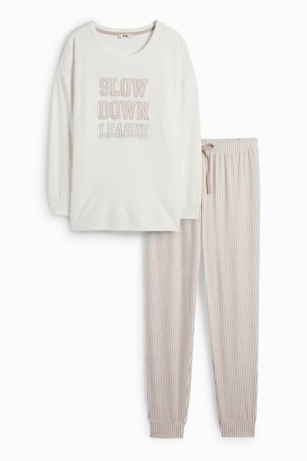Femei - Pijama de iarnă - alb