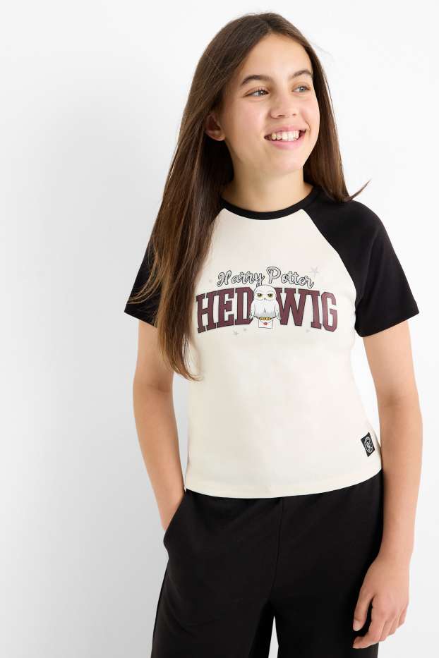 Copii - Fete - Harry Potter - set - tricou cu mânecă scurtă și pantaloni de trening - 2 piese - negru / nej