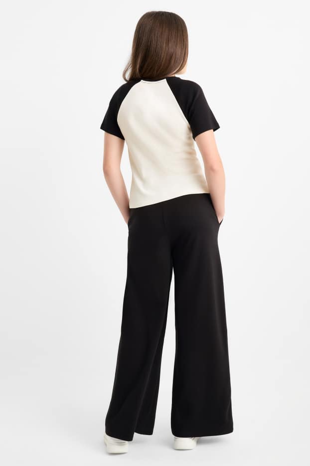 Copii - Fete - Harry Potter - set - tricou cu mânecă scurtă și pantaloni de trening - 2 piese - negru / nej