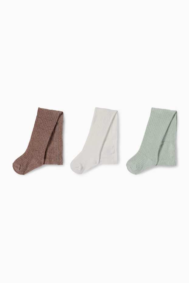Bebeluși - fete - Multipack 3 perechi - dresuri bebeluși - reiat - verde mentă