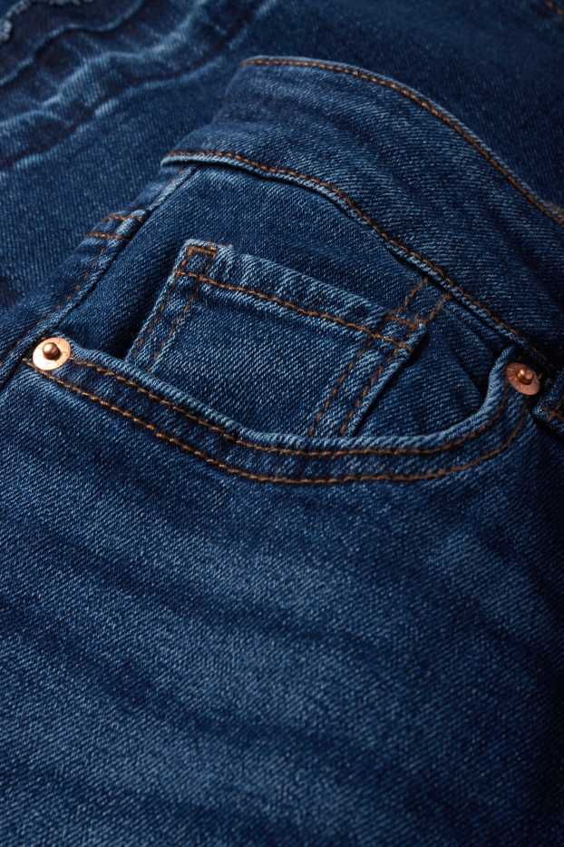 Femei - Bootcut jeans - talie înaltă - denim-albastru închis
