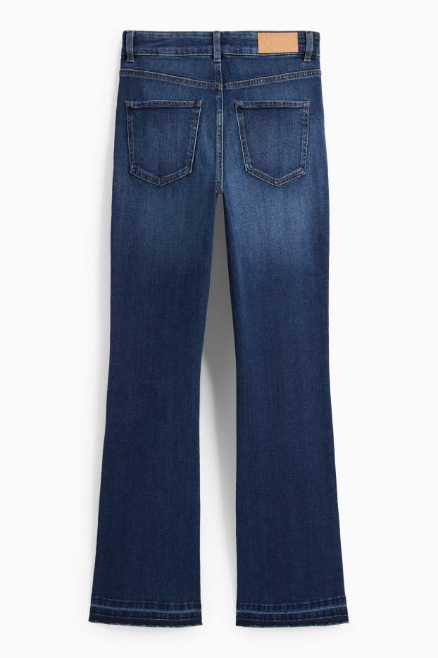 Femei - Bootcut jeans - talie înaltă - denim-albastru închis