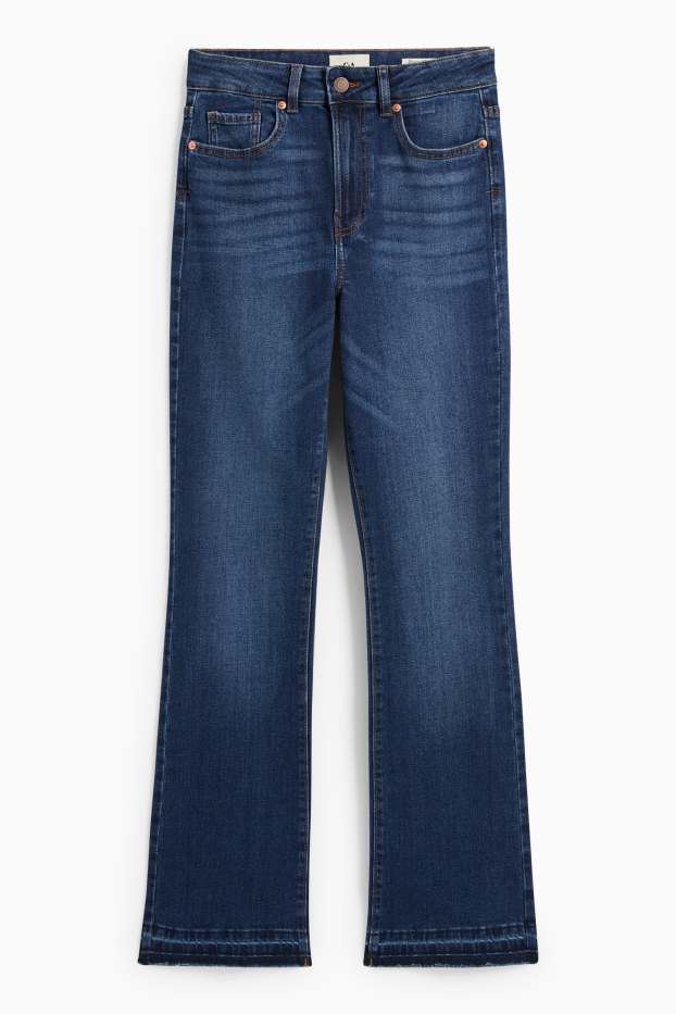 Femei - Bootcut jeans - talie înaltă - denim-albastru închis