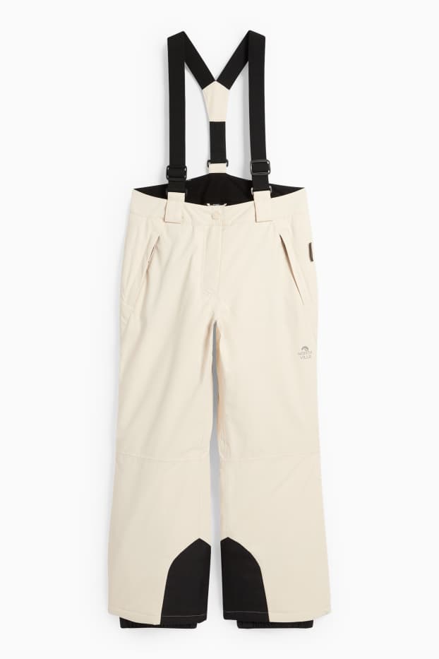 Copii - Fete - Pantaloni de schi - impermeabili - bej deschis