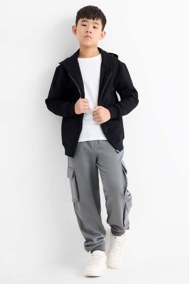 Copii - Băieți - Multipack 2 perechi - pantaloni de trening - gri / negru