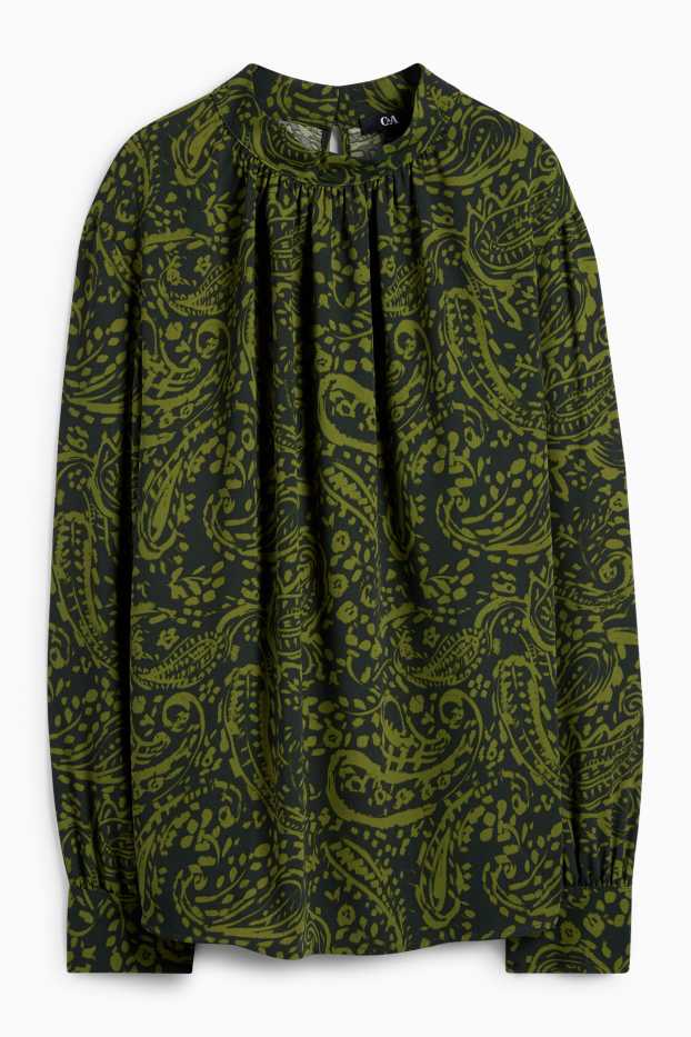 Femei - Bluză - cu model - verde închis
