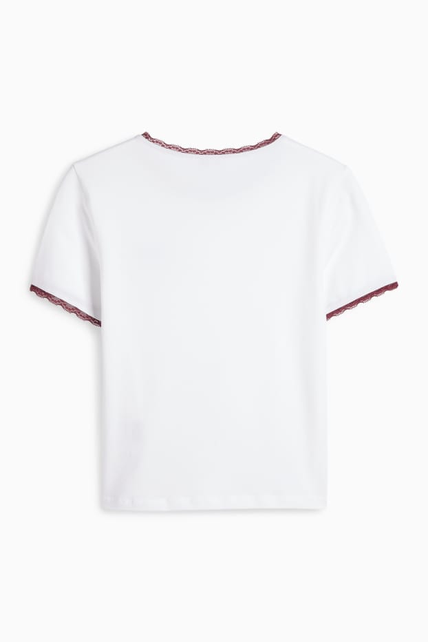 Femei - Tricou - slim fit - alb