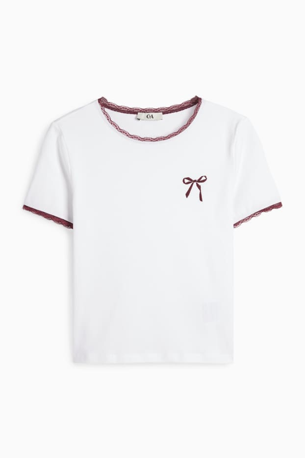 Femei - Tricou - slim fit - alb