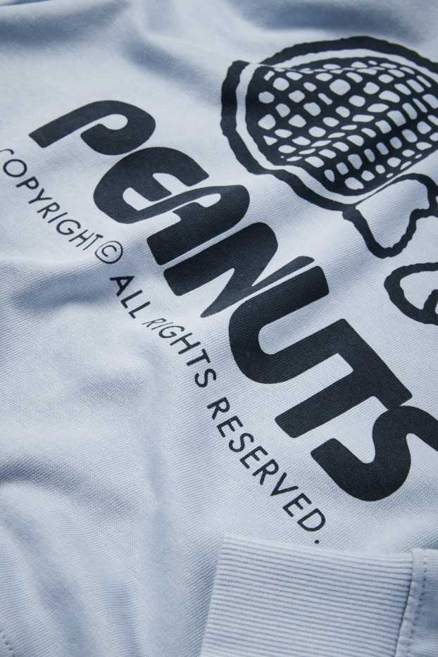 Bărbați - Bluză de molton - Peanuts - albastru deschis