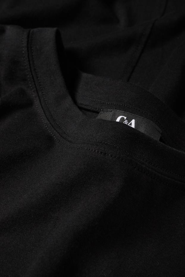 Femei - Tricou cu mânecă lungă - negru