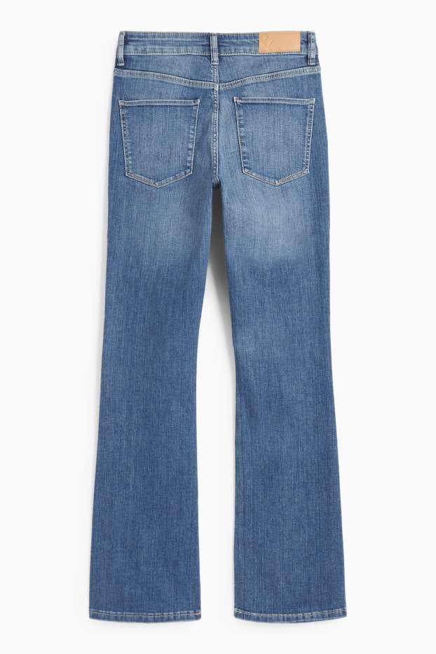Femei - Bootcut jeans - talie medie - denim-albastru