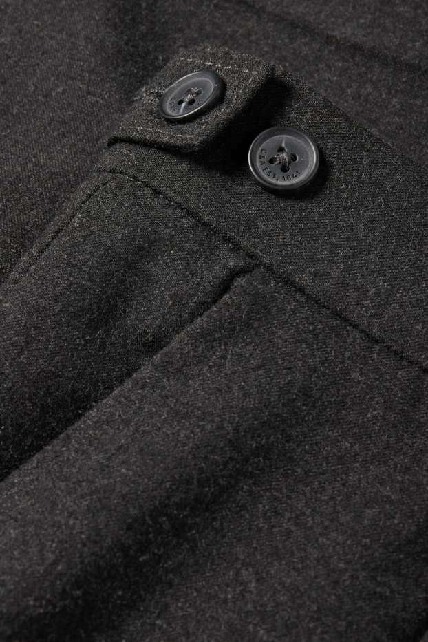 Bărbați - Chino din flanel - tapered fit - gri închis