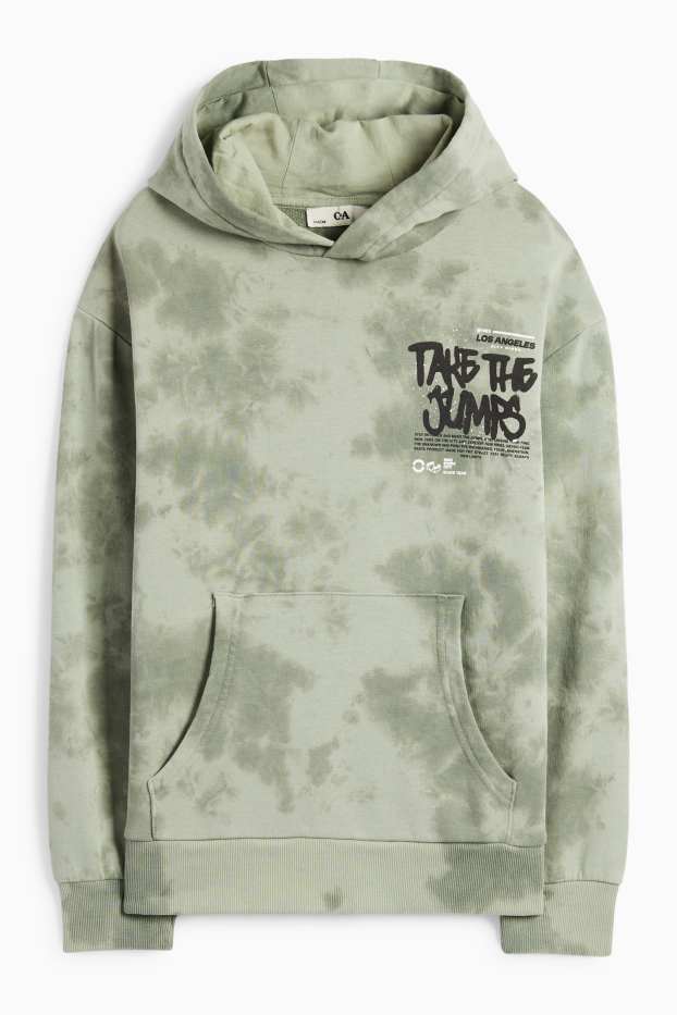 Kinder Jungen - Hoodie - gemustert - hellgrün