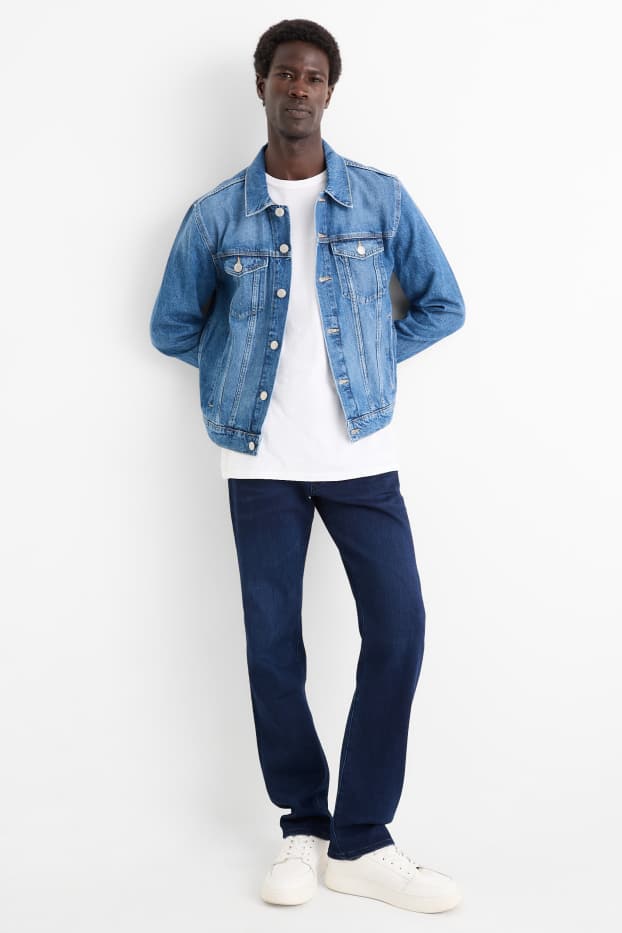 Bărbați - Straight jeans - jeans termoizolanți - LYCRA® - denim-albastru închis