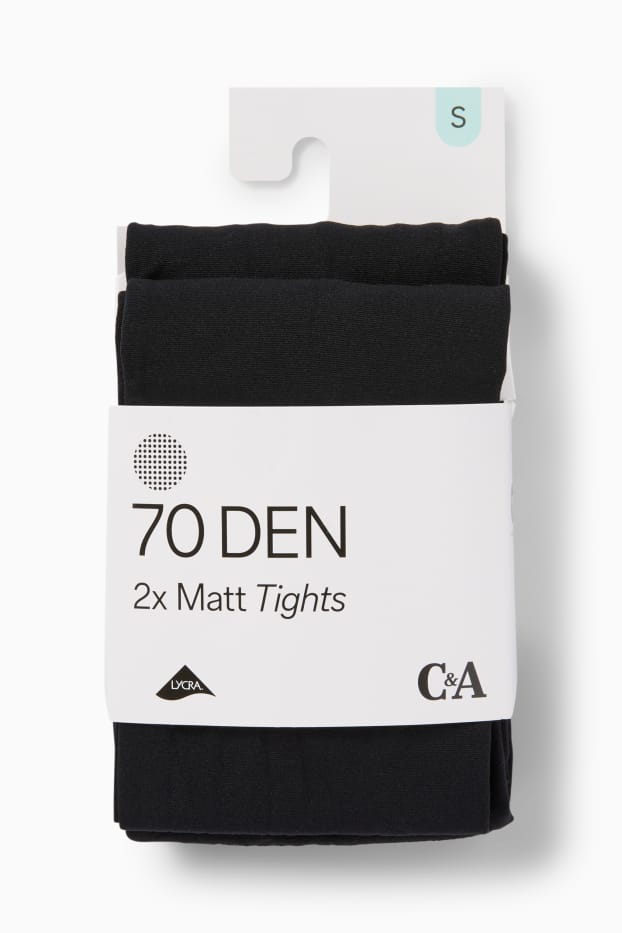 Femei - Multipack 2 perechi - dresuri - LYCRA® - 70 DEN - negru