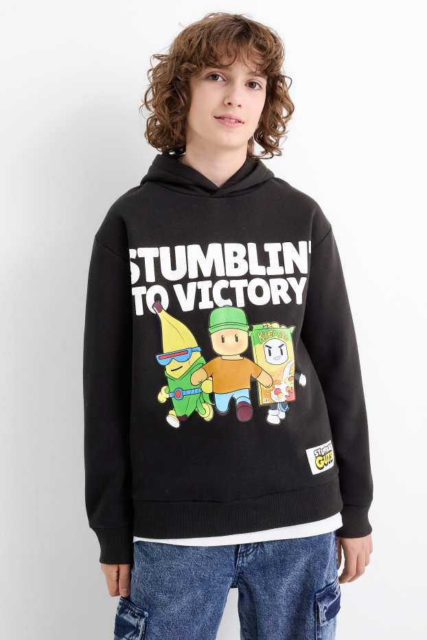 Bambini - Stumble Guys - felpa con cappuccio - nero