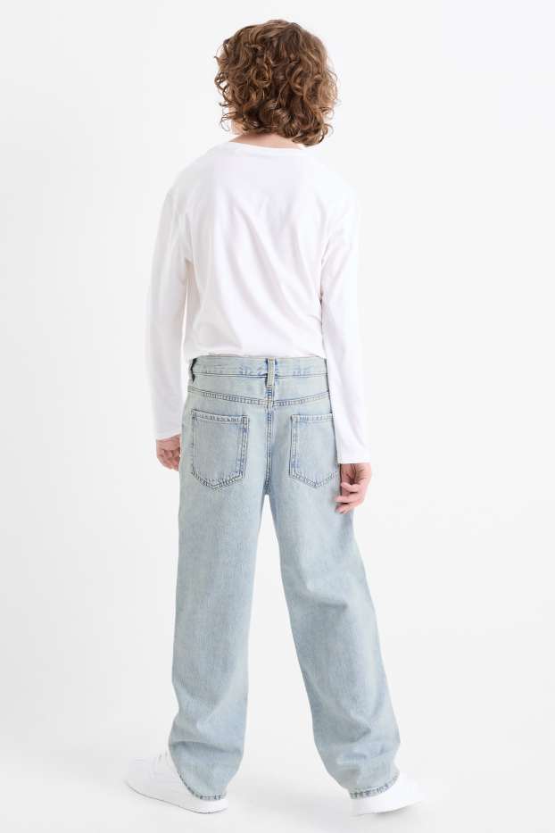 Copii - Băieți - Loose fit jeans - betelie extra-largă - denim-albastru deschis