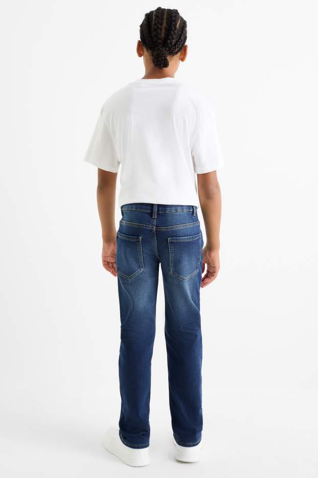 Copii - Băieți - Straight jeans - jeans termoizolanți - jog denim - denim-albastru închis