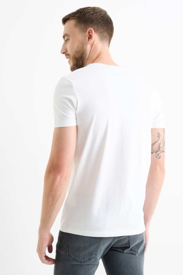 Men - T-shirt - slim fit - Flex - white