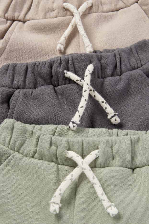 Bebeluși - băieți - Multipack 3 perechi - pantaloni de trening bebeluși - verde deschis