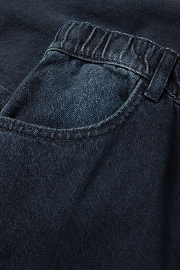 Copii - Băieți - Cargo jeans - jeans termoizolanți - denim-albastru închis