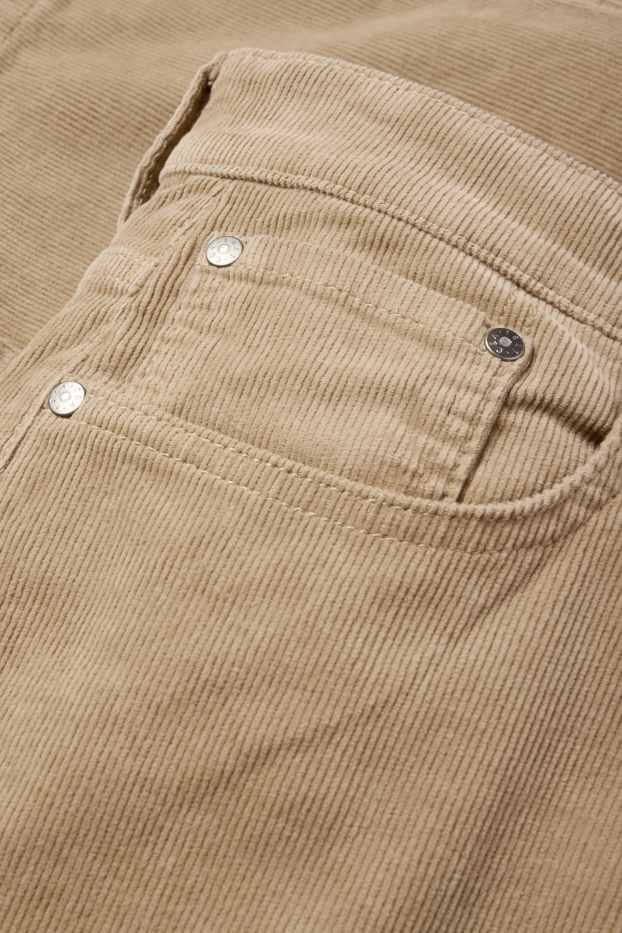 Men - Corduroy trousers - regular fit - taupe