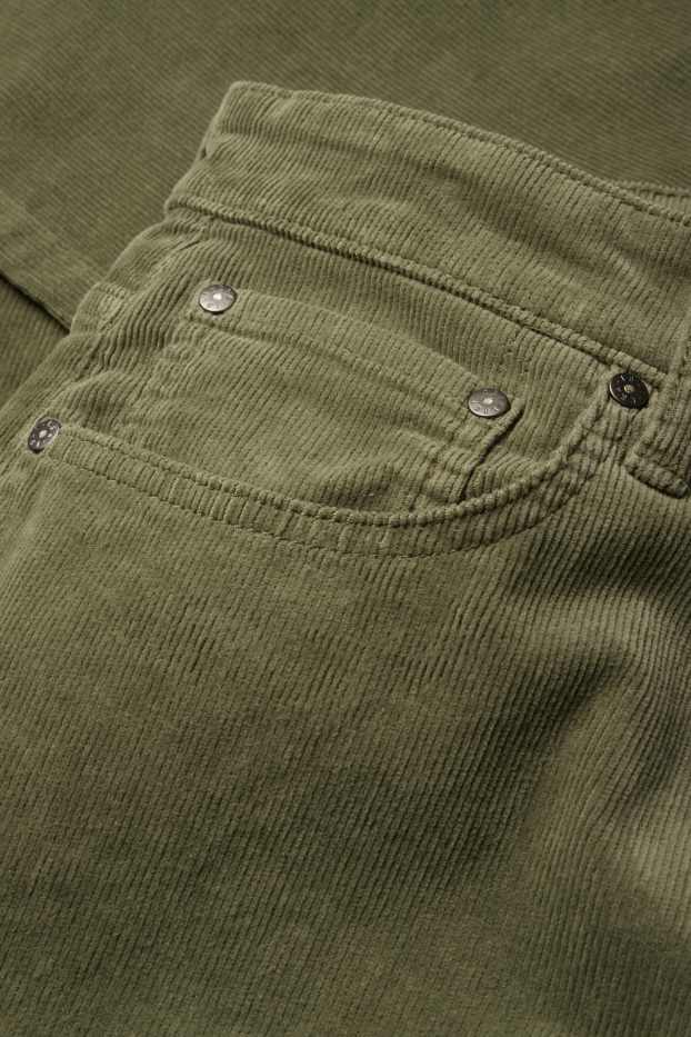 Men - Corduroy trousers - regular fit - green
