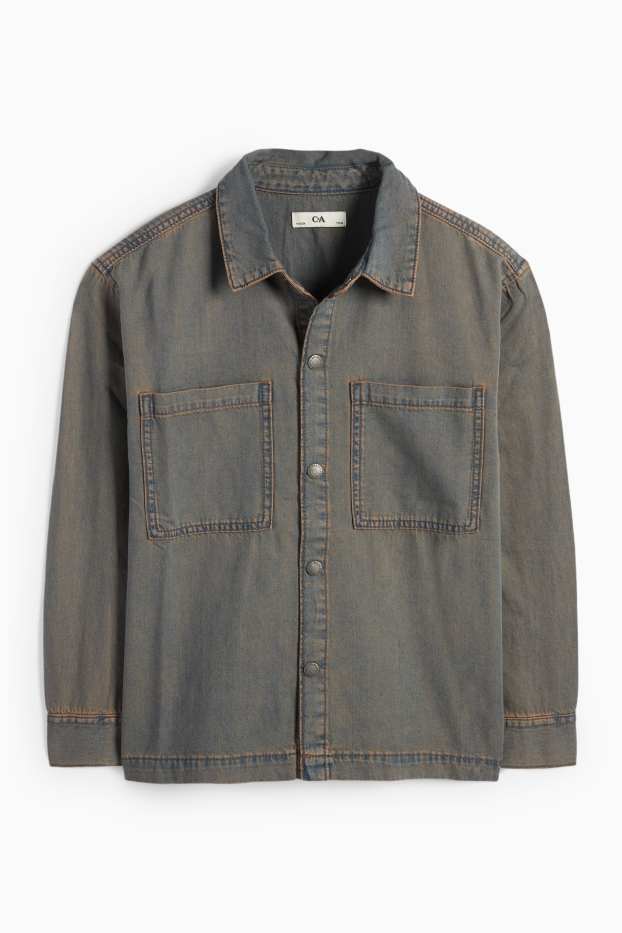 Copii - Băieți - Cămașă din denim - denim-gri
