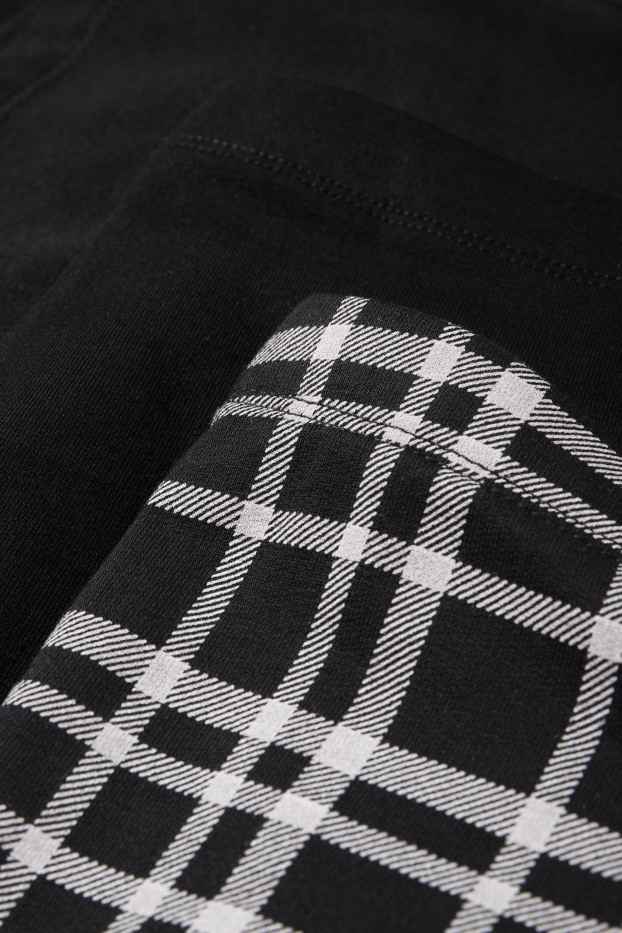Copii - Fete - Multipack 2 perechi - colanți termoizolanți evazați - negru / gri