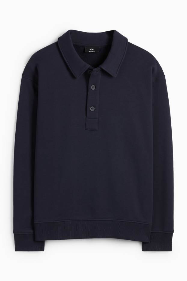 Bărbați - Tricou polo - relaxed fit - albastru închis
