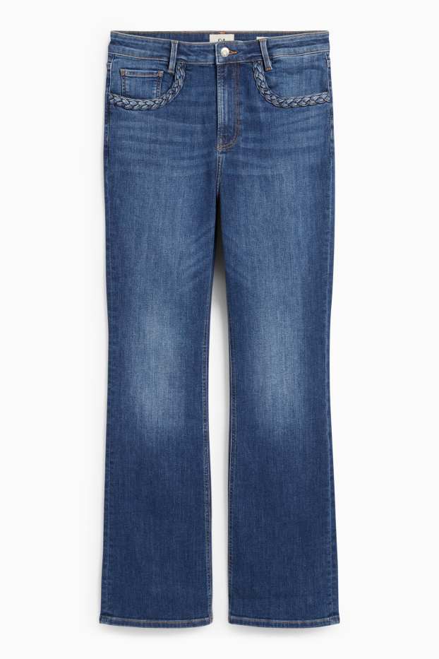 Femei - Bootcut jeans - talie înaltă - LYCRA® - denim-albastru