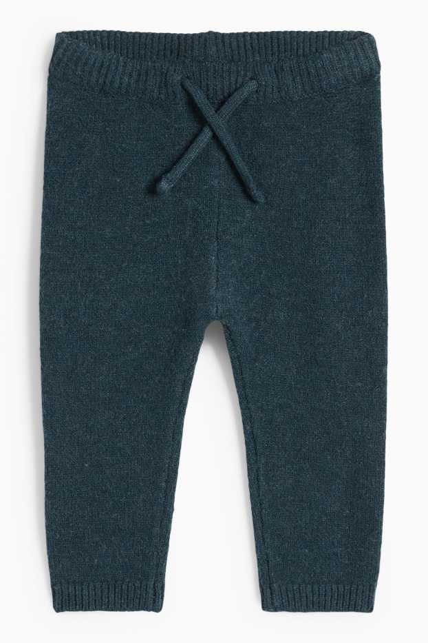 Bebeluși - băieți - Pantaloni de trening tricotați bebeluși - verde închis