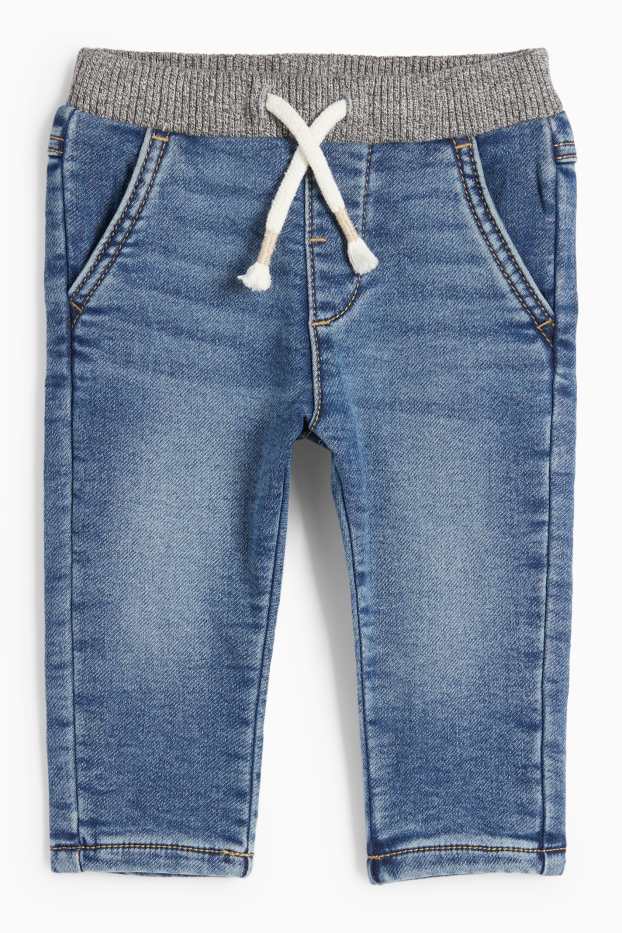 Bebeluși - băieți - Jeans bebeluși - jeans termoizolanți - denim-albastru