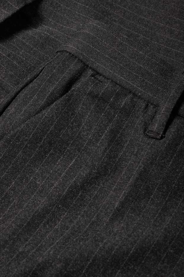 Bărbați - Chino - tapered fit - dungi fine - gri închis