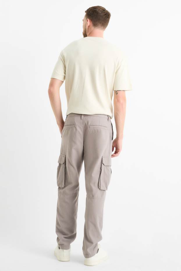 Bărbați - Pantaloni cargo - taupe