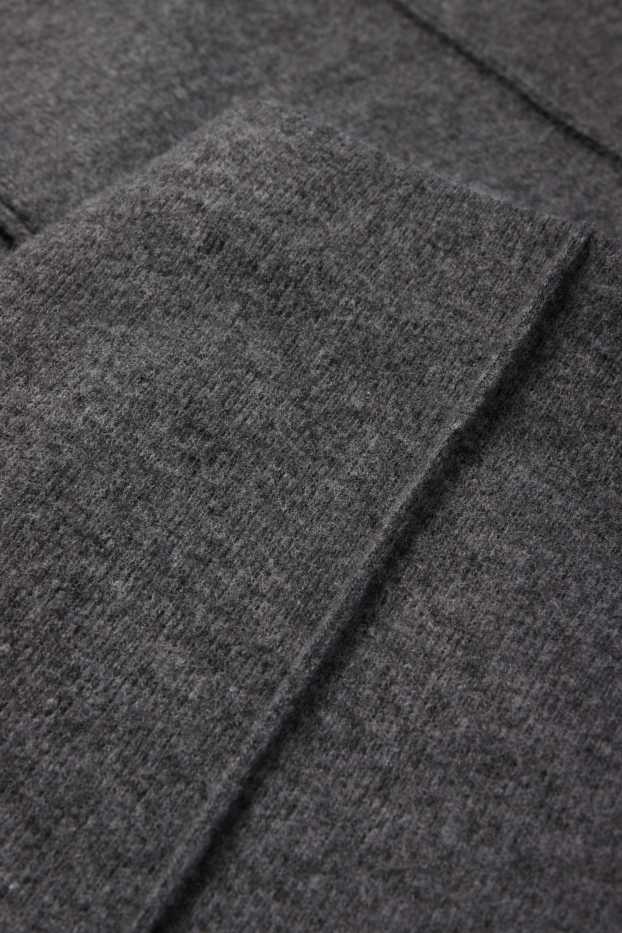 Femei - Pantaloni de trening din tricot - gri melanj