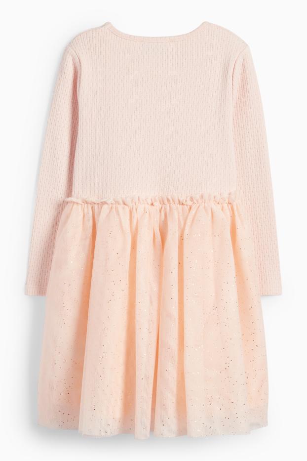 Copii - Fete - Flori - rochie - corai