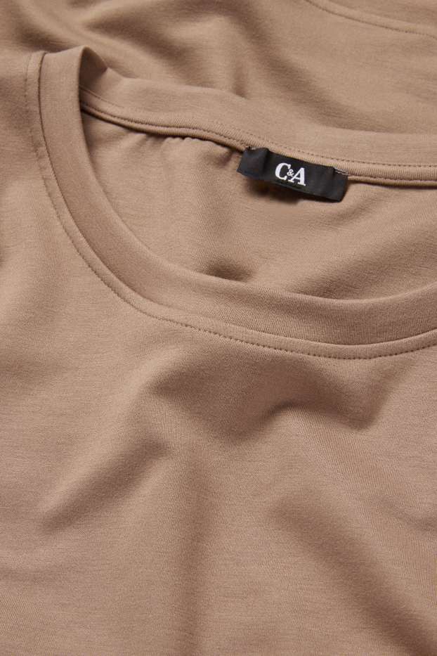 Femei - Tricou cu mânecă lungă - relaxed fit - bej