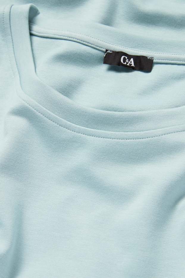 Femei - Tricou cu mânecă lungă - relaxed fit - turcoaz deschis