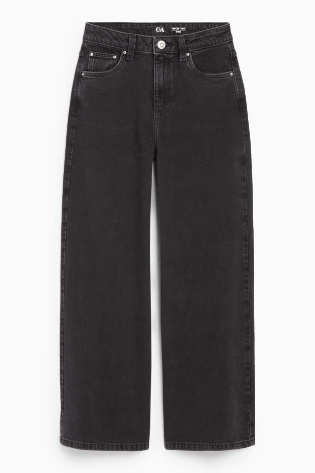 Copii - Fete - Wide leg jeans - denim-gri închis