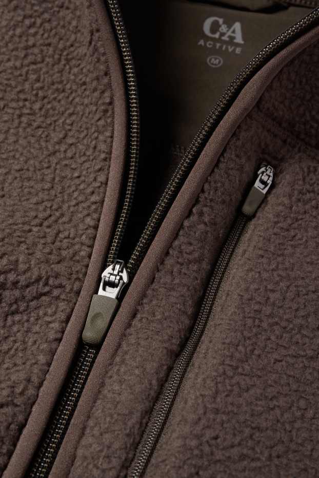 Bărbați - Jachetă de fleece - maro