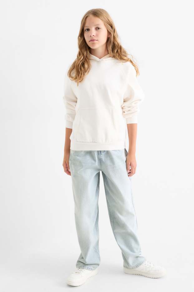 Copii - Fete - Balloon jeans - denim-albastru deschis