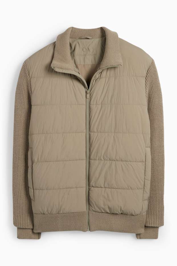 Heren - Jas met stiksels - beige