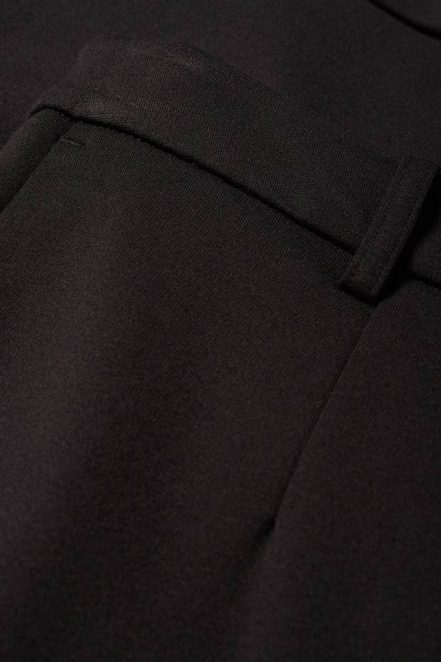 Femei - Pantaloni de stofă - talie înaltă - tapered fit - negru
