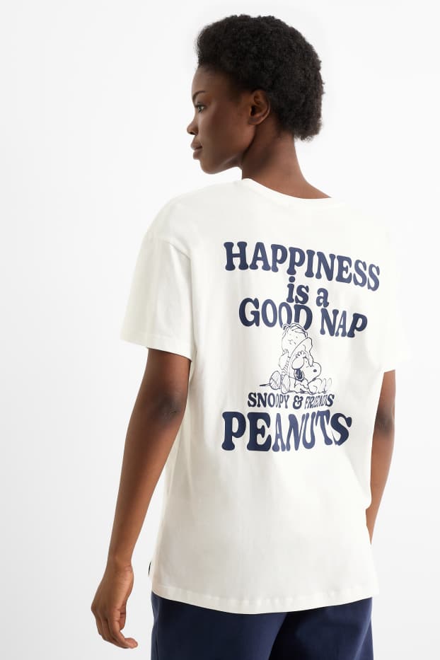 Women - T-shirt - oversized - Peanuts - white
